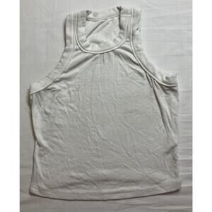 Crop Top Women's Small White Tank Style Sleeveless Pullover